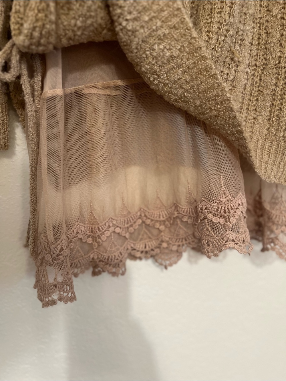 Altar'd State Beige Boho Knit Tunic Sweater (M) - Picture 8 of 15
